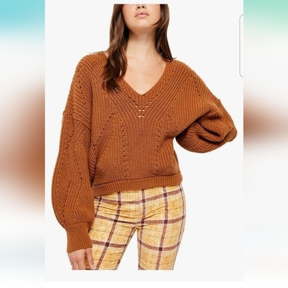 Free People Sweaters - Free People All Day Long V-neck Sweater size XS
